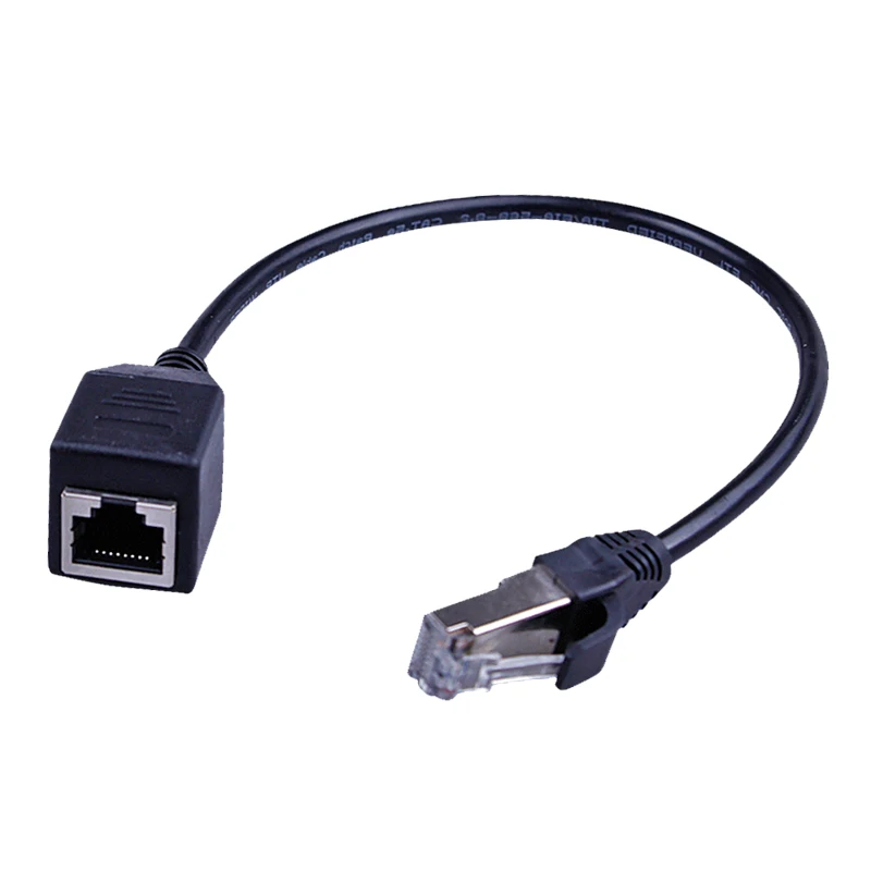 إيثرنت كابل RJ45 الذكور إلى الإناث ل جهاز كمبيوتر شخصي محمول راوتر RJ 45 أسود شبكة الإنترنت Lan كابلات 0.3m 0.6m 1m 1.5m الحبل