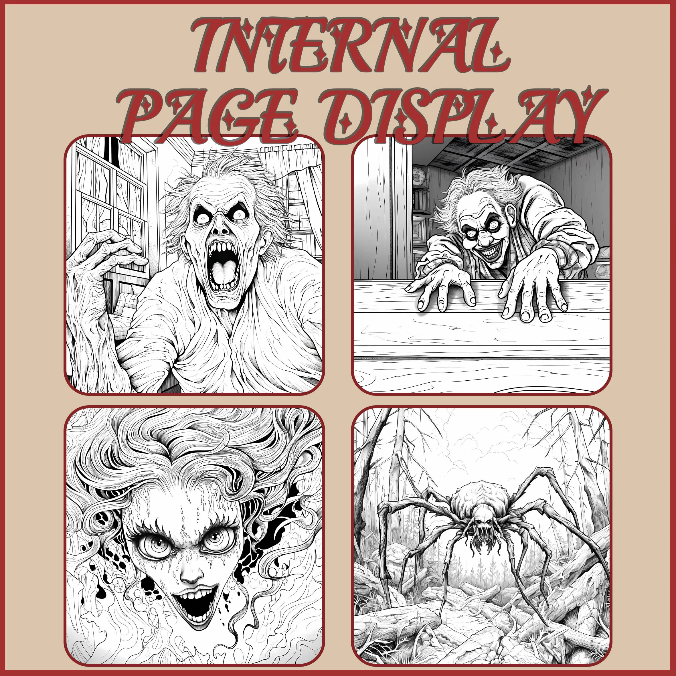 Horror World Coloring Book for Adults - 20 Pages of Intricate Designs to Enhance Your Color Skills image 3