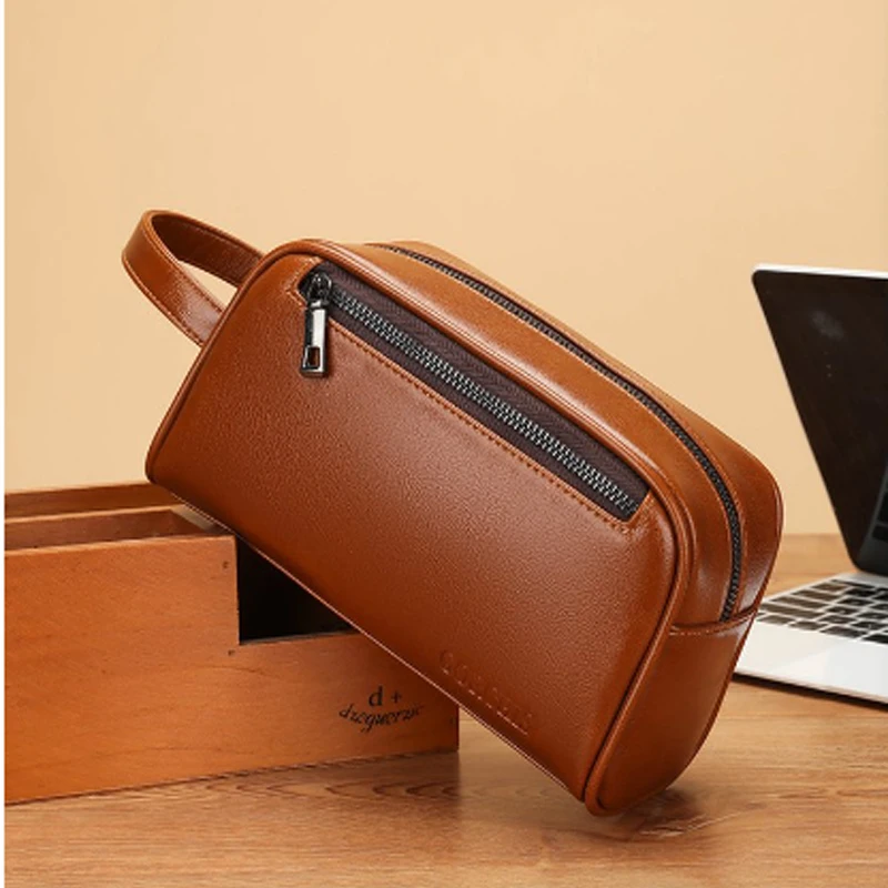 

Wallet For Men Male Real Cowhide Long Zipper Slim Clutch Wallets Purse With Card Holder Phone Bag cartera handbags 2025