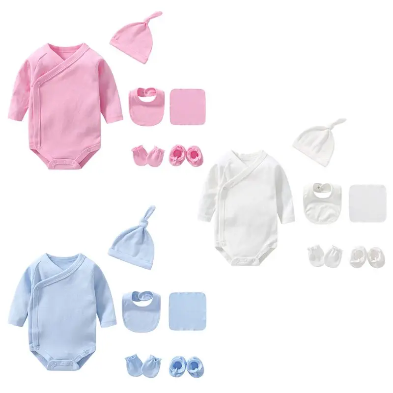 

77HD Baby Soft Cotton Romper+Hat Set Newborn Photography Props Bodysuit Jumpsuit