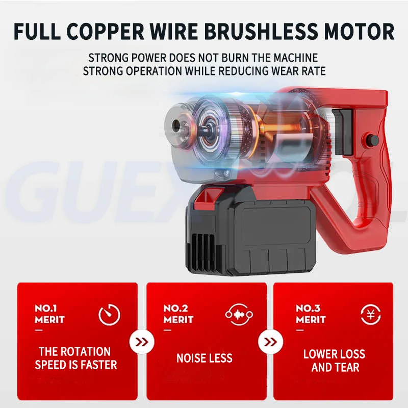 Concrete Vibrator Handheld Vibrator Rechargeable Cement Vibrator 6-speed Adjustable Speed Vibrator High Frequency Concrete Vibra