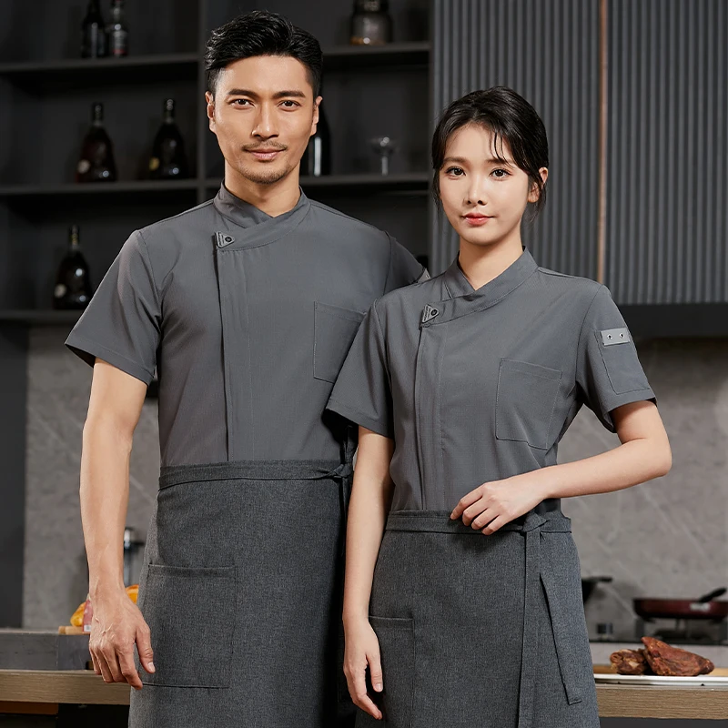 Cook Jacket Catering Cooking ร้านอาหารห้องครัว Chef Baker ชุดทํางาน Waiter โรงแรมเสื้อผ้าโรงแรม Waiter Overalls