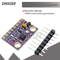 MPU-9250 MPU9250 BMP280 Sensor Board Module SPI IIC/I2C 10DOF Acceleration Gyroscope Compass 9-Axis GY-91 For Arduino 3-5V