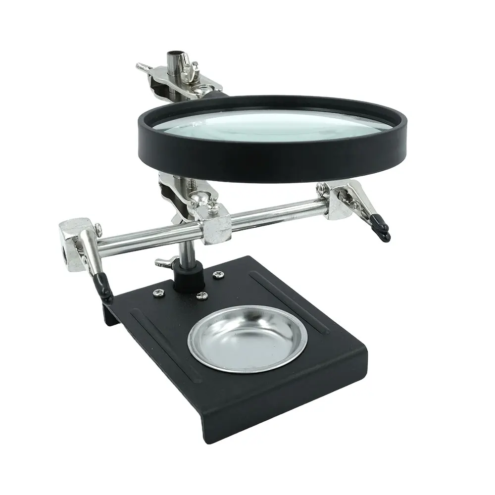 Schweißlupe mit LED-Licht, Hilfsclip, Lupe, Vergrößerungsglas, 3-in-1 Handlötstation mit Lötkolbenhalter. – Detail 19
