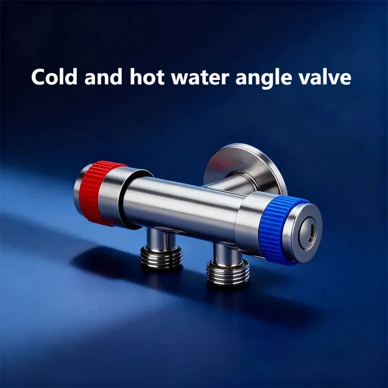 

2pcs Sets Stainless Steel Angle Valve Faucet Bathroom Accessories Water Valve Bathroom Hot Cold Inlet Valve Homework Angle Valve