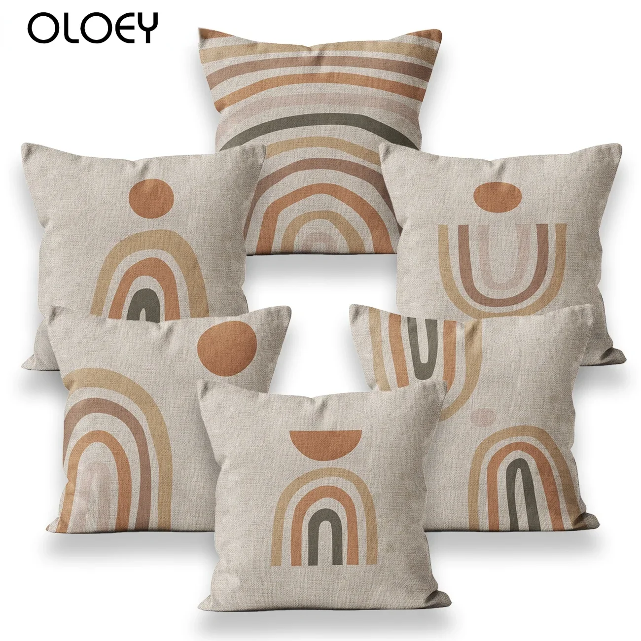

Geometric Cushion Cover Scandinavian Style Outdoor Garden Decoration Elegant Throw Pillowcase 45*45 Linen Pillow Covers