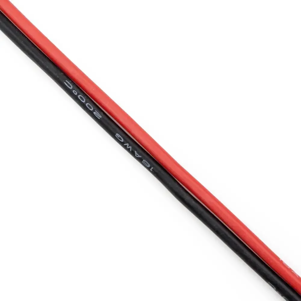 1meter Red+1meter Black Silicon Wire 12AWG 13AWG 14AWG 16AWG 18AWG  20AWG Heatproof Soft Silicone Silica Gel Wire Cable