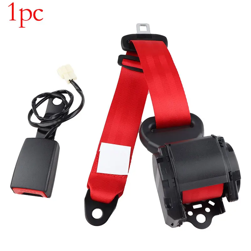 3 Point Red Safety Belt High Quality Universal Seat Belts With