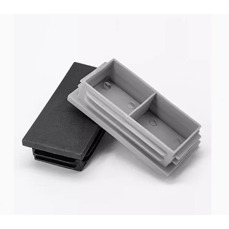 Picture 4: 40x80mm PP Plastic Inserts Plug Bung Square Blanking End Cap Caps Tube Pipe Black White Gray Brown For table and chair feet