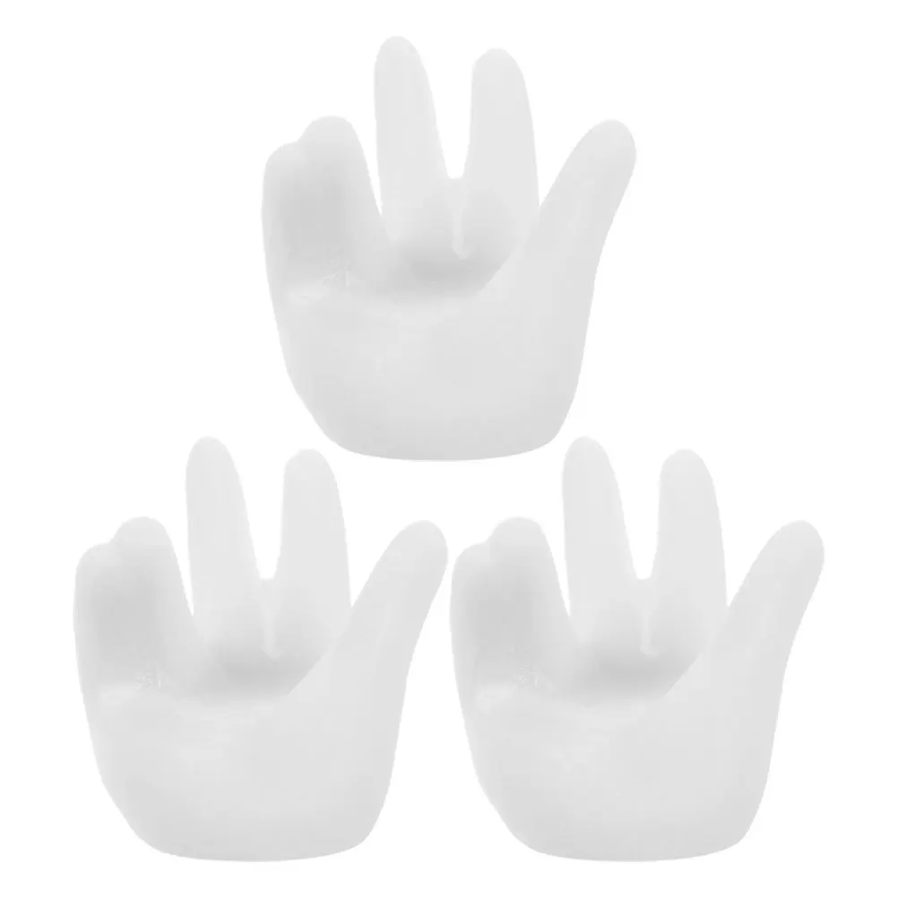 

3Pcs Resin Crystal Ball Holder Hand Shaped Base for 2.5-6Cm Spheres Display Stand Decorative Desktop Accessory Home Study Room