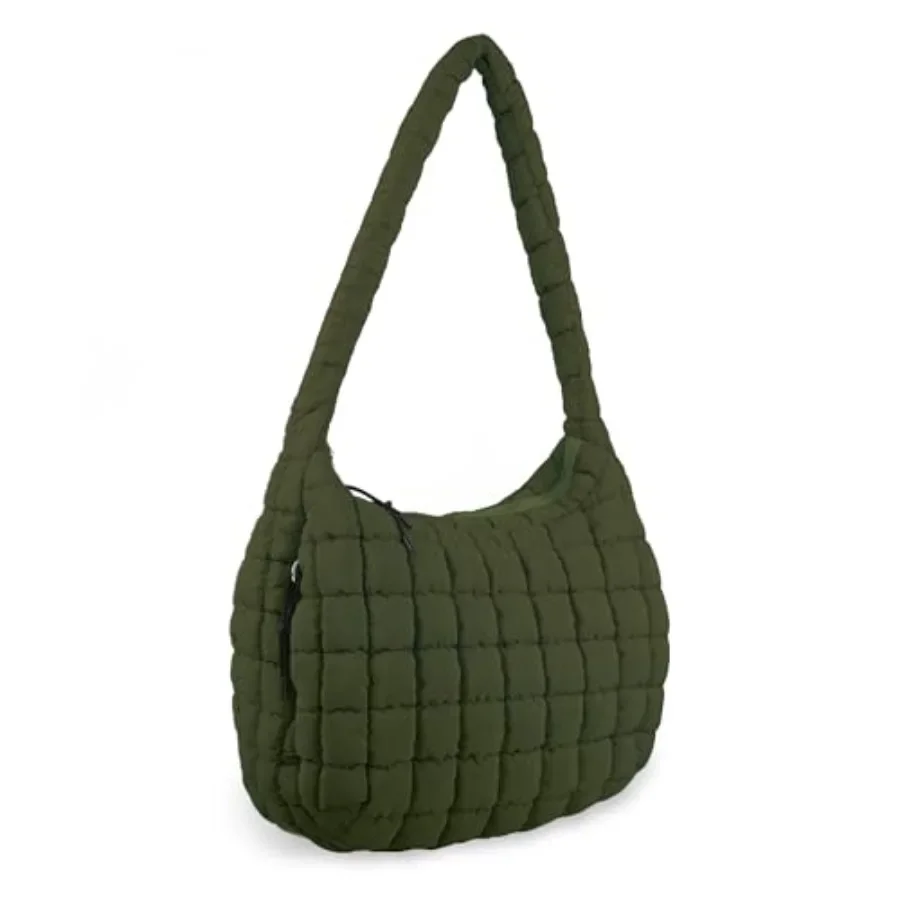 

Quilted Puffer Tote Bag Purse Puffy Crossbody Shoulder Bag, Lightweight Nylon Hobo Bag Puffer Carryall Bag for Women Girl