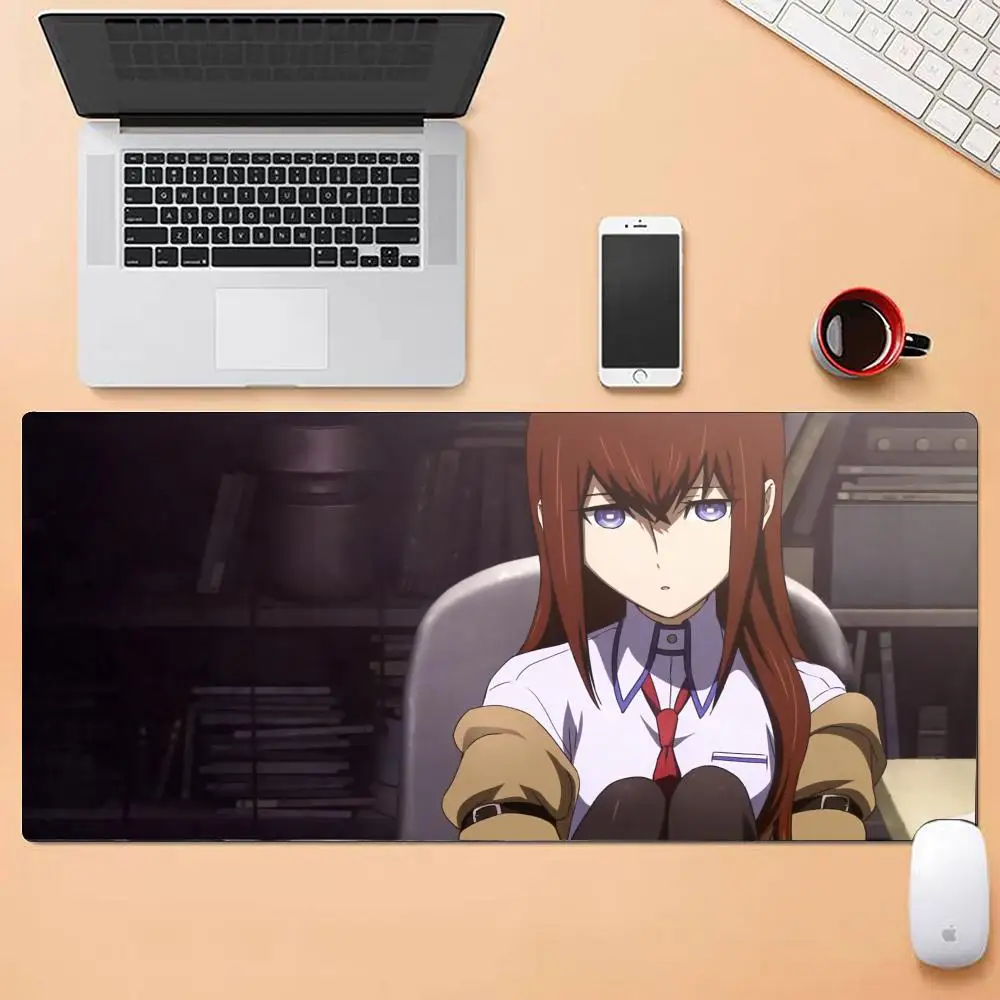 Classic Anime Steins Gate Mouse Pad Multiple Sizes Large Square Computer Office Game Table Mats Rubber Anti-slip Mousepads