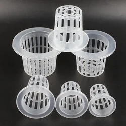 50 pz cestino idroponico bianco giardino verdura fuori suolo Grow Net Pot Multi-Size aeroponica plastica piantare vasi in rete Cap