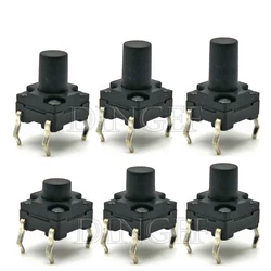 20PCS 6x6mm Panel Waterproof Tact Switch 6x6x4.3 5 6 7 12 MM Dustproof Switch 4Pin DIP Micro Buttons 6*6*4.3MM 5MM 6MM 7MM 8MM
