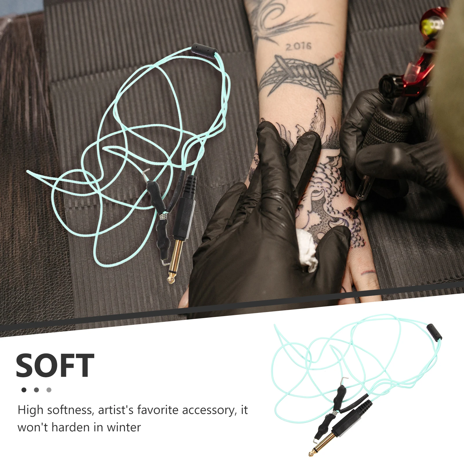 

Coil Machine Hook Line Cable Clipping Cord Tattoos Aluminum Alloy Power Supply Parts High Sensitivity Plug Flexible Use Durable