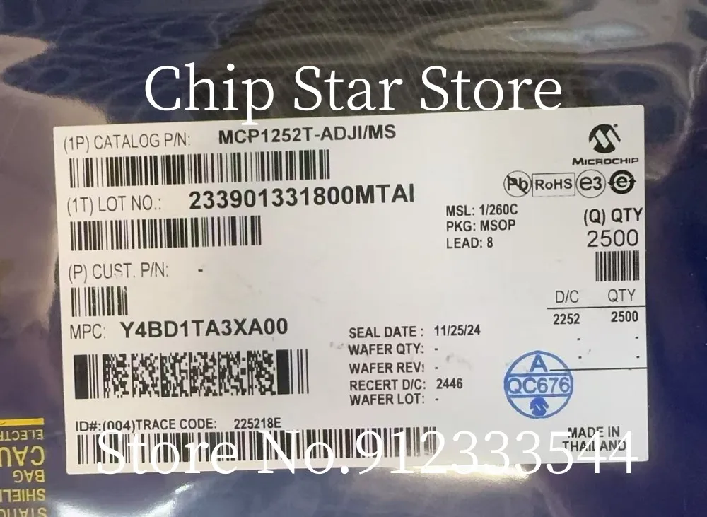 5-100 Uds MCP1252-ADJI/MS MCP1252T-ADJI/MS MCP1252 MSOP8 100% nuevo y Original