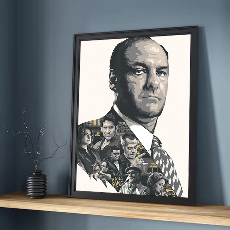 The Sopranos Family Poster Decoration Bedroom Decor Room Aesthetic Vintage Frames Wall Pictures Interior Paintings Art Mural - Detail 1