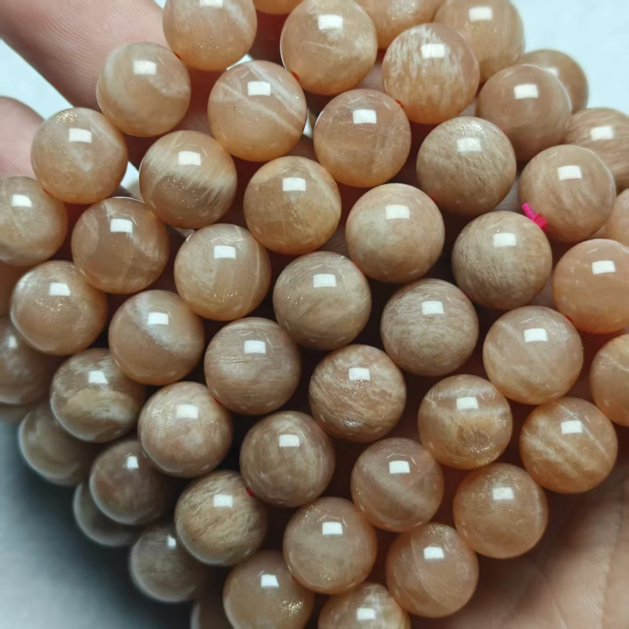 Natürliche 10-16mm AAA Orange Mondstein Glatte Runde Perlen Schmuck DIY Armband Perlen Großhandel Neues Produkt Geschenk – Detail 3