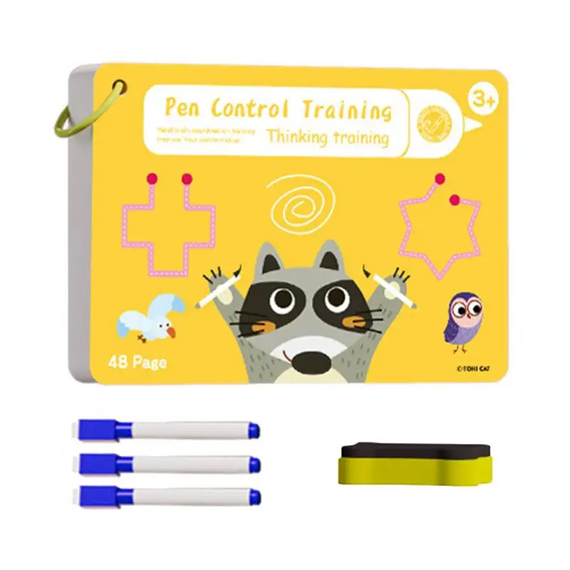 

Pencil Control Tracing Workbook Writing Practice Book Safe Reusable Funny Education School Supplies For Children Boys Girls