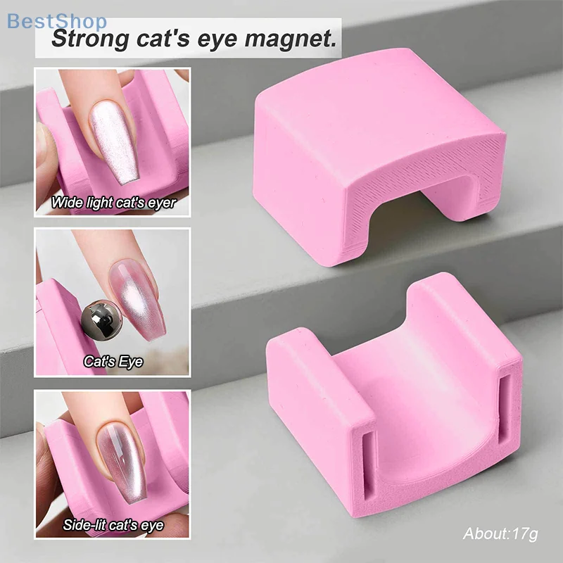 Uñas magnéticas automáticas de succión de ojo de gato, cubo magnético para uñas, arte de uñas 5D fuerte para esmalte de Gel UV, diseño artístico de uñas
