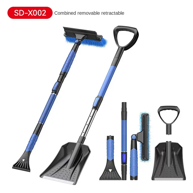 Winter Car Snow Removal Tool Set Retractable Ice Scraper Detachable Ice Shovel Snow Combination Anti Slip Long Size Removal Set