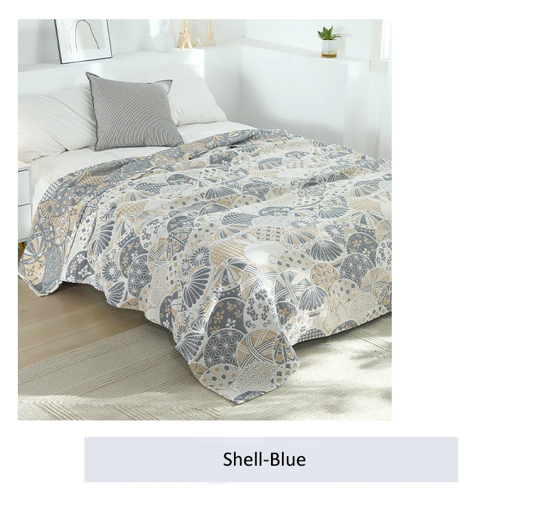 Cotton Muslin Throw Blanket Image 3
