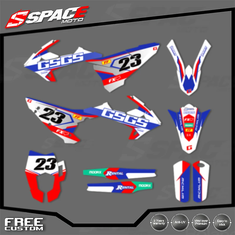 

SPACE Custom Motorcycle Graphics Background Decal for GASGAS 2018 2019 2020 EC Decals Stickers Kits 001