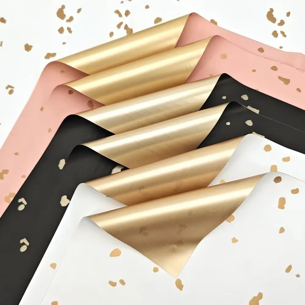 

20PCS 57*57cm OuYa Gift Wrapping Paper Gold-sprinkled Gilded Korean Style Florist Wrapping Paper Elegant