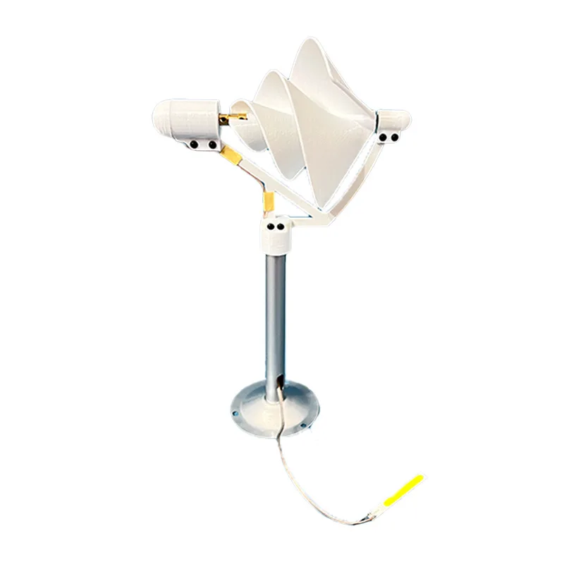 Miniature Spiral Wind Turbine Model 1-10W 3D Printed PAL Material, Outdoor Lighting, Balcony