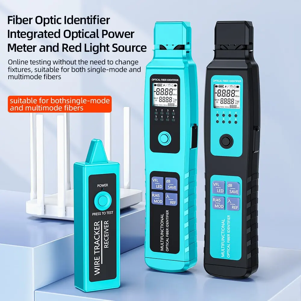 Optical Fiber Identifier Active Fiber Cable Tester Detector with 30mw Visual Fault Locator A-50/A-50+