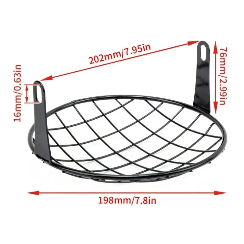 Universal for Cover Fit HeadLamp Mesh Grille Lampshade Metal Retro Motorcycle Headlight Protector