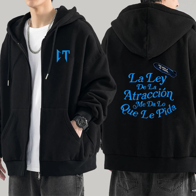 

Natanael Cano Nata Montana Album Graphics printed Zipper hoodie Men Women Harajuku Fashion Pullover Casual HipHop Sweatshirts
