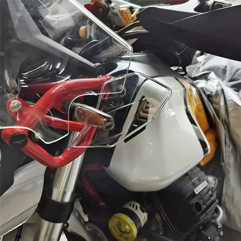 AASS-Motorrad Verkleidung Seite Flügel Deflektor Windschutzscheibe Für Moto Guzzi V85TT Touring Electra Street Tri Glide 2019-2023
