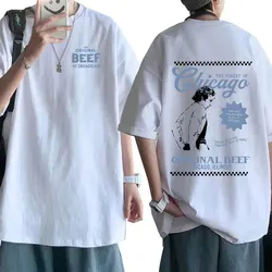 The Bear TV Series Jeremy Allen White T-shirts The Original Beef of Chicagoland T-shirt Men/Women Cotton Cozy Oversized T Shirts