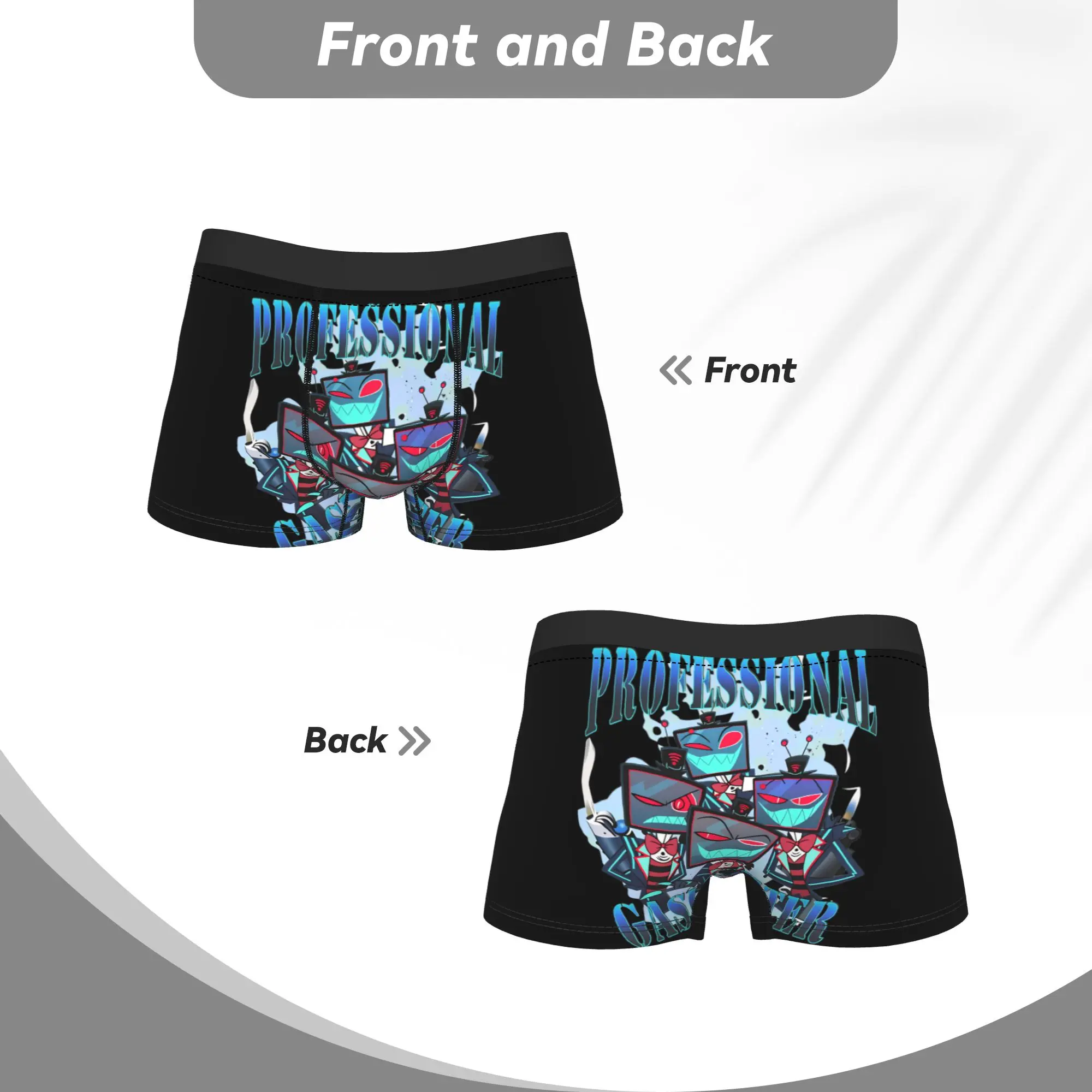 ملابس داخلية للفنادق من Hazbins سراويل داخلية مريحة سراويل قصيرة مخصصة للرجال حقيبة ثلاثية الأبعاد سراويل بوكسر كبيرة الحجم