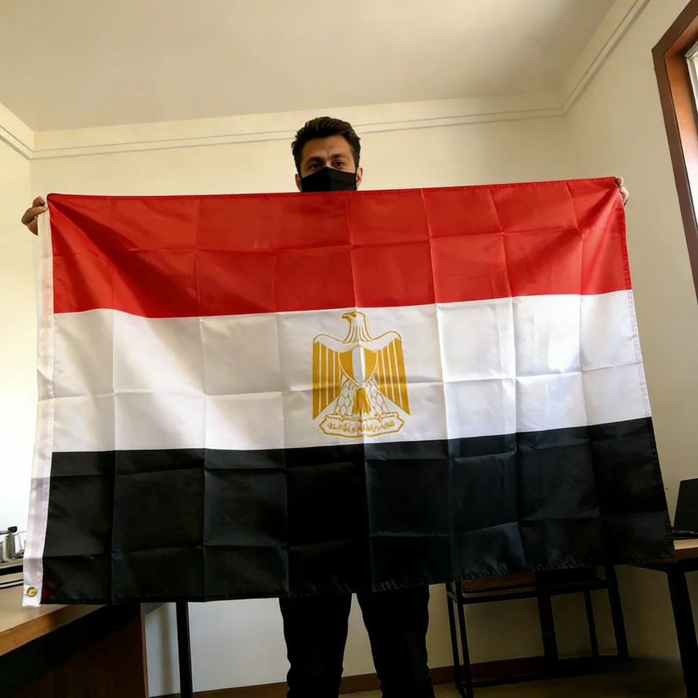 Car Accessories Egypt - علم مصر 150×90 سم كبير الحجم