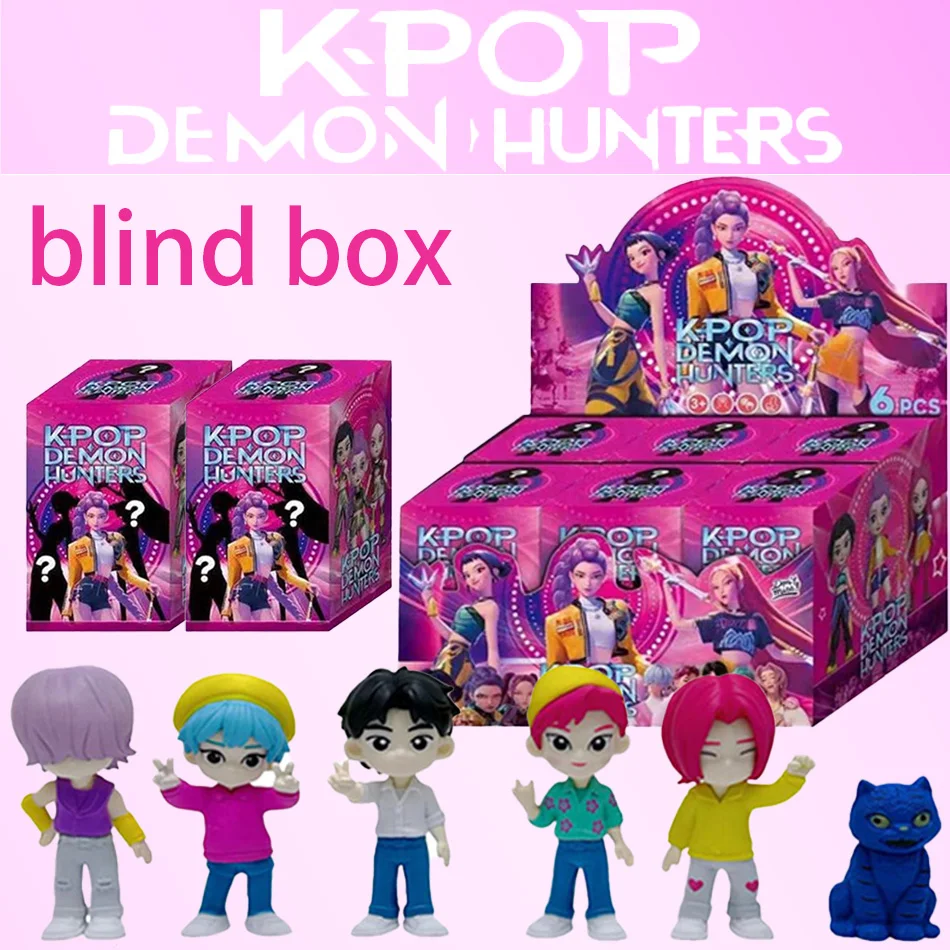 Hot 9CM Kpop Demon Hunters Blind Box Saja Boys Anime Figure Desk Decoration Cartoon Gaming For Kid Gift Toys Birthday Gifts