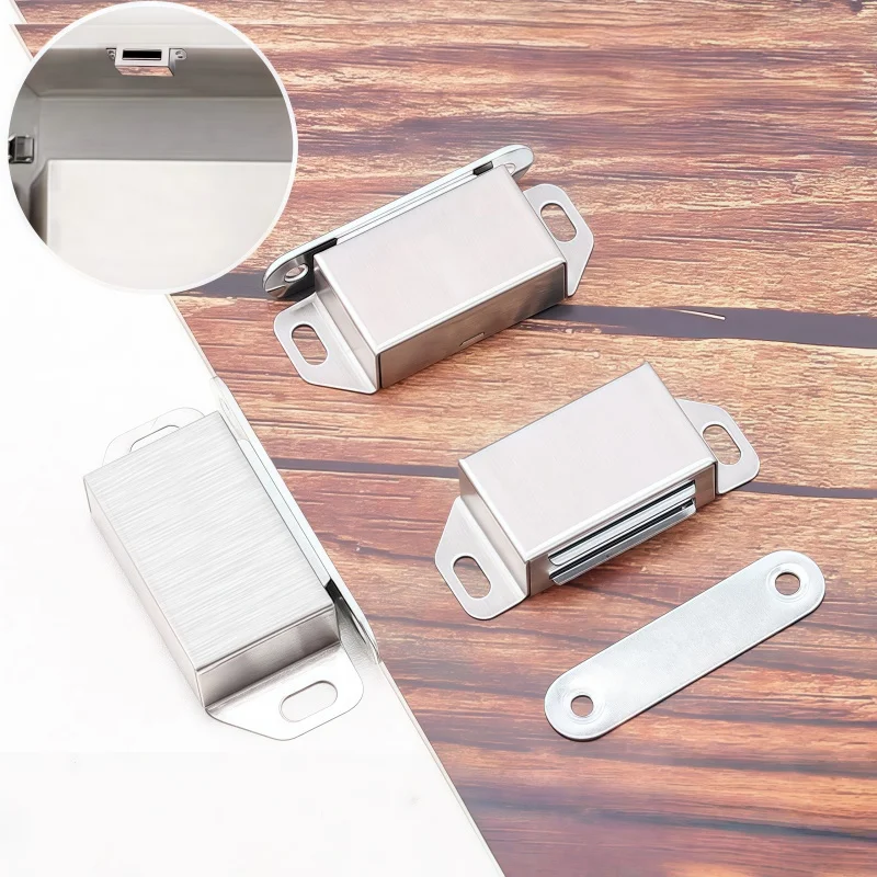4/8pcs stainless steel strong magnetic cabinet door magnetic buckle, hardware, suitable for wardrobes, shoe cabinets, etc