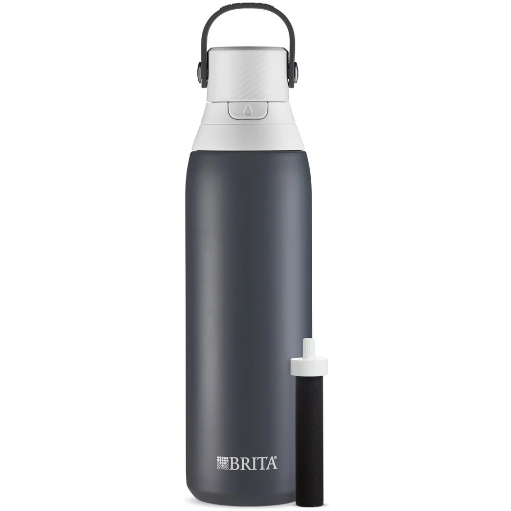 

20 oz Insulated Stainless Steel Water Bottle with Filter Straw Leakproof Design Easy Sip Portable Hydration Solution