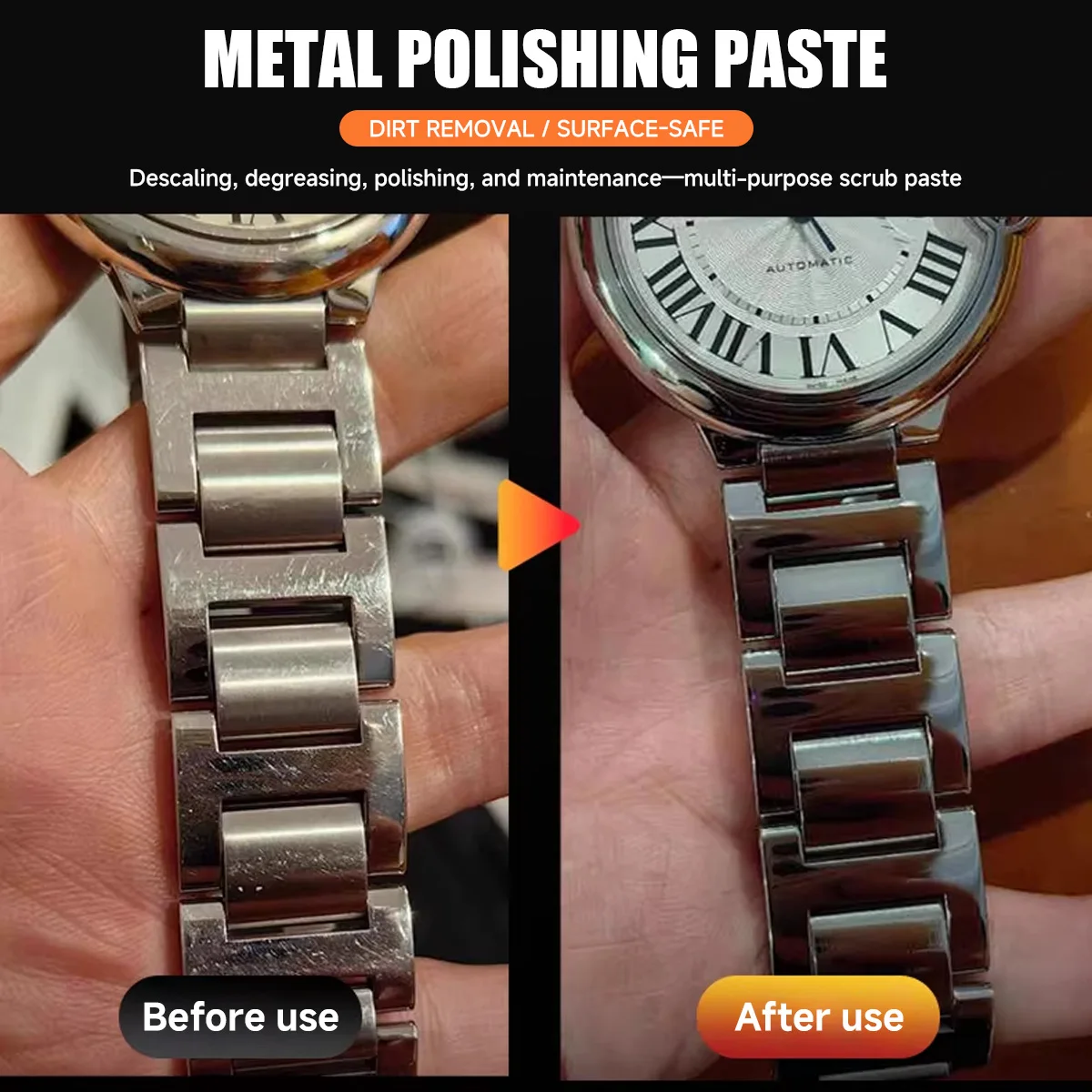 Watch Polishing Paste Cream Multi Surface Restorer for Watch Jewelry Metal Oxidation Remover Stainless Steel Restores Shine