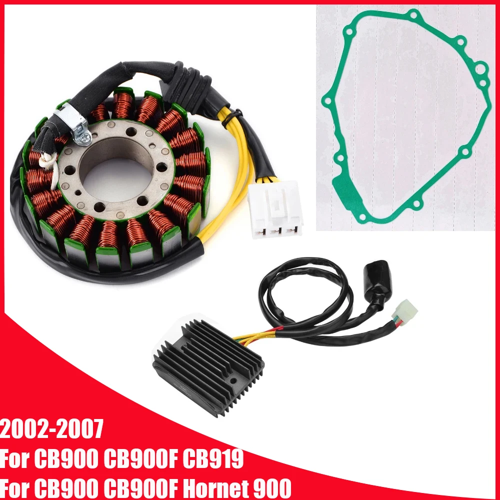 For Honda CB900 CB900F Hornet 900 CB919 2002 2003 2004 2005 2006 2007 Generator Stator Coil Gasket Regulator Kit