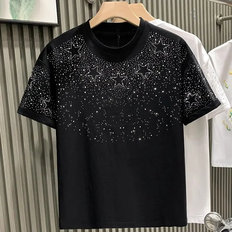 2024 Summer New Men\'s Fashion Short-sleeved T-shirt Half-sleeved Casual T-shirt Men\'s Loose Luxury T-shirt