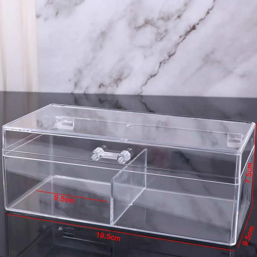 Large Capacity Photo Card Storage Box DIY Saving Space Card Storage Box Acrylic Compartment Container Case with Lid