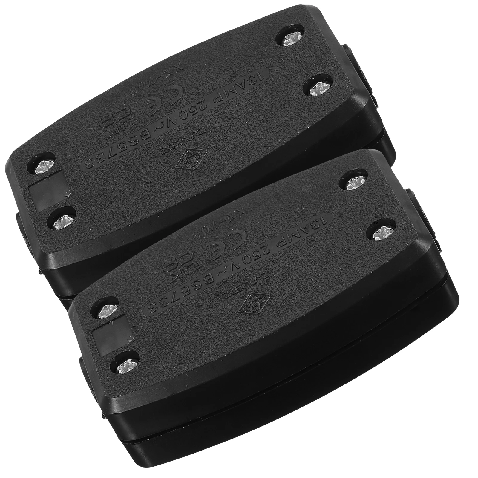 

2pcs Junction Box 250V 13A Black Outdoor Weatherproof Cable Connector Electrical Boxes LED Waterproof Plastic Storage