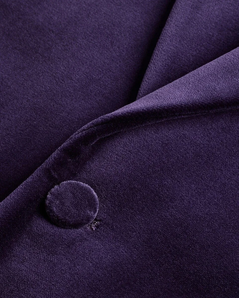 Otoño nuevo traje de banquete de terciopelo púrpura chaqueta de traje de terciopelo para banquete de negocios Blazer
