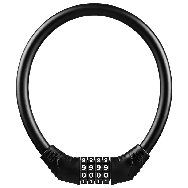 Cycling Equipment Anti-theft Four Digit Password Lock Mountain Bike Lock Steel Wire Shear Resistant Bicycle Password Lock