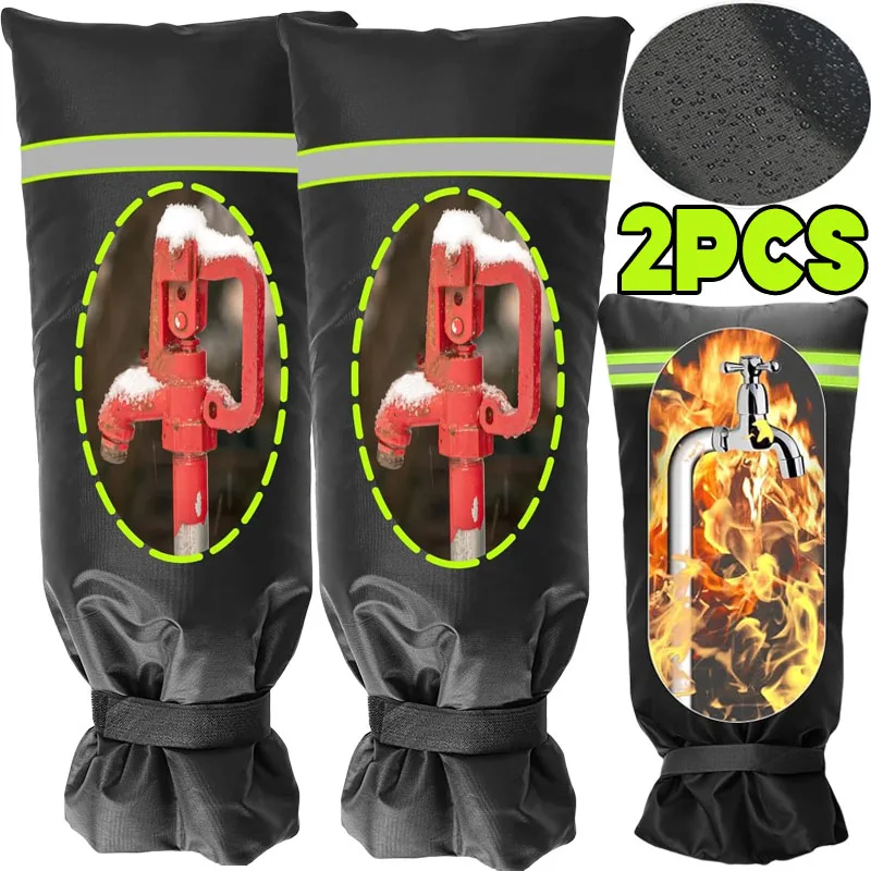 

Faucet Cover Outdoor Black Frost-proof Insulated Tap Wrap For Yard Faucets Winter Outdoor Tap Protection Sleeve for Most Faucets