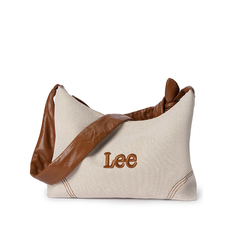 

LEE Women Minimalism Hobo Denim Blue One Shoulder Pillow Bag Ladies Jeans Soft Widen Leather Shoulder Straps Crossbody Bags