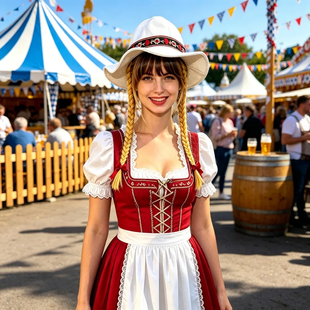 Sombrero Temático del Oktoberfest de Múnich, Accesorio de Disfraz Festivo Bávaro, Complemento para Vestido Dirndl, Accesorio para Fiesta de Cerveza