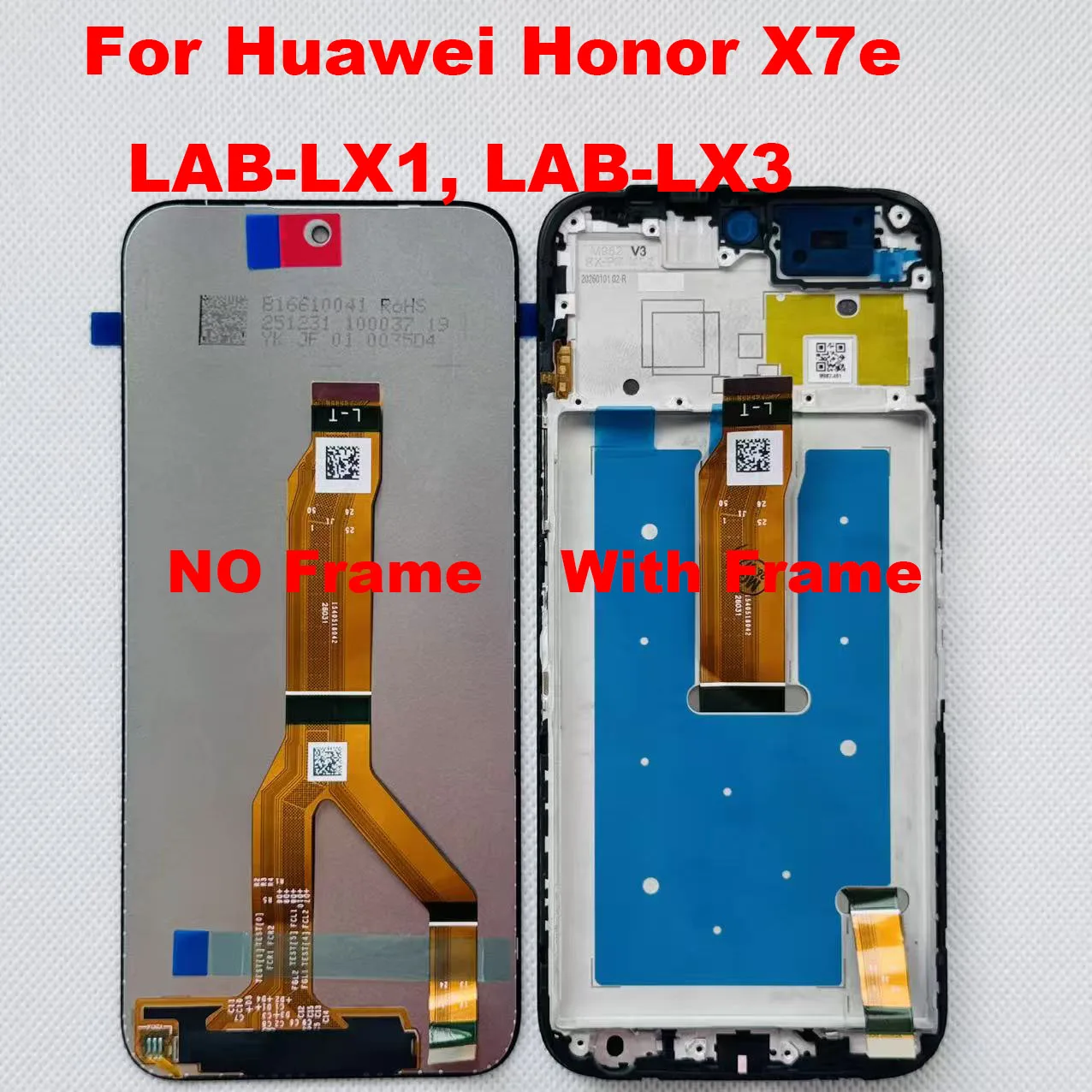 6.61 "Originele Voor Huawei Honor X7e LAB-LX1, LAB-LX3 Lcd-scherm Touch Screen Digitizer Panel Assembly Met Frame